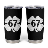 Funny Irish St Patricks Day Shamrock 67 Tumbler Cup Six Seven 6 7 Meme Gen Alpha Slang