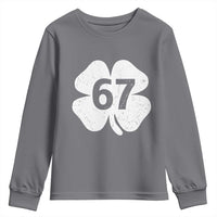 Funny Irish St Patricks Day Shamrock 67 Youth Sweatshirt Six Seven 6 7 Meme Gen Alpha Slang