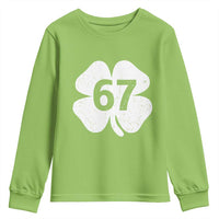 Funny Irish St Patricks Day Shamrock 67 Youth Sweatshirt Six Seven 6 7 Meme Gen Alpha Slang