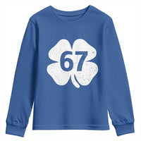 Funny Irish St Patricks Day Shamrock 67 Youth Sweatshirt Six Seven 6 7 Meme Gen Alpha Slang