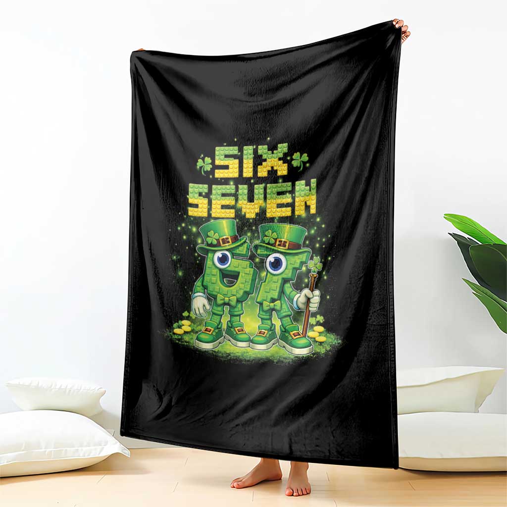 Funny Irish St Patricks Day 67 Throw Blanket Six Seven Brainrot Italian Gaming 6 7 Meme Gen Alpha Slang