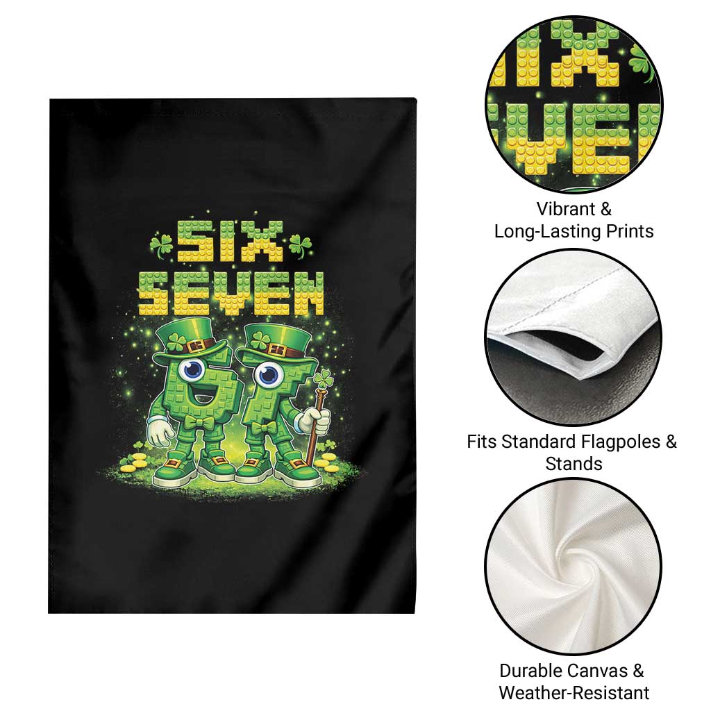 Funny Irish St Patricks Day 67 Garden Flag Six Seven Brainrot Italian Gaming 6 7 Meme Gen Alpha Slang