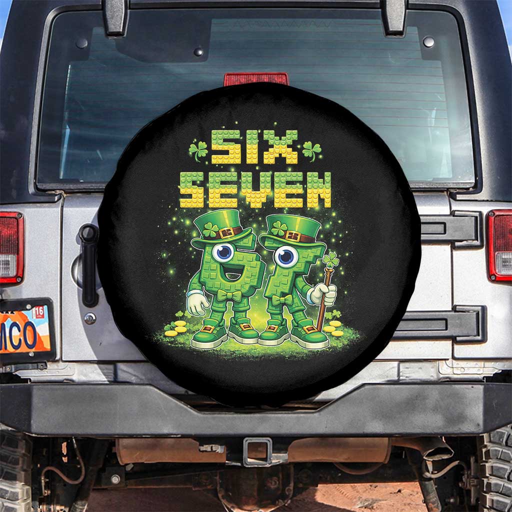 Funny Irish St Patricks Day 67 Spare Tire Cover Six Seven Brainrot Italian Gaming 6 7 Meme Gen Alpha Slang