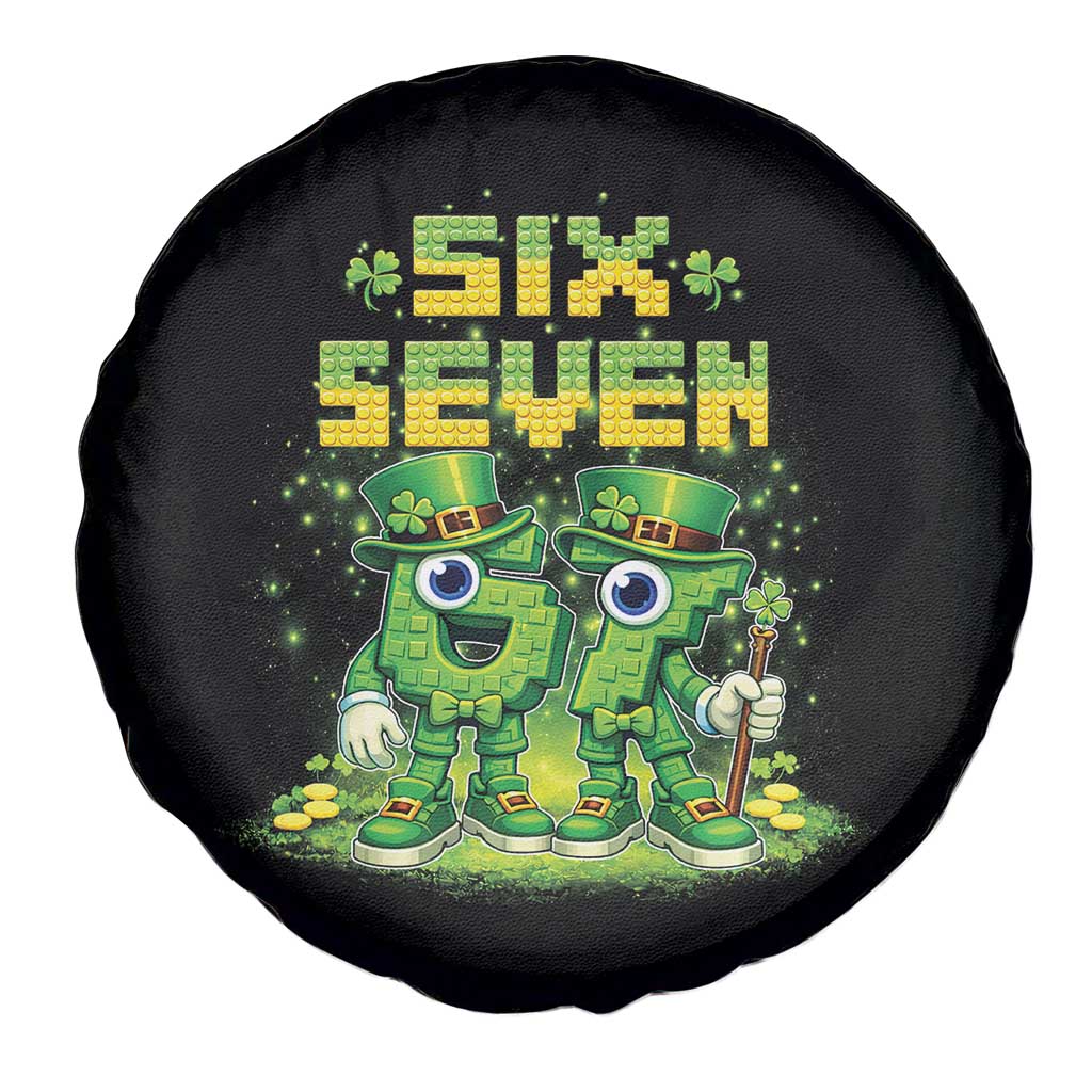 Funny Irish St Patricks Day 67 Spare Tire Cover Six Seven Brainrot Italian Gaming 6 7 Meme Gen Alpha Slang