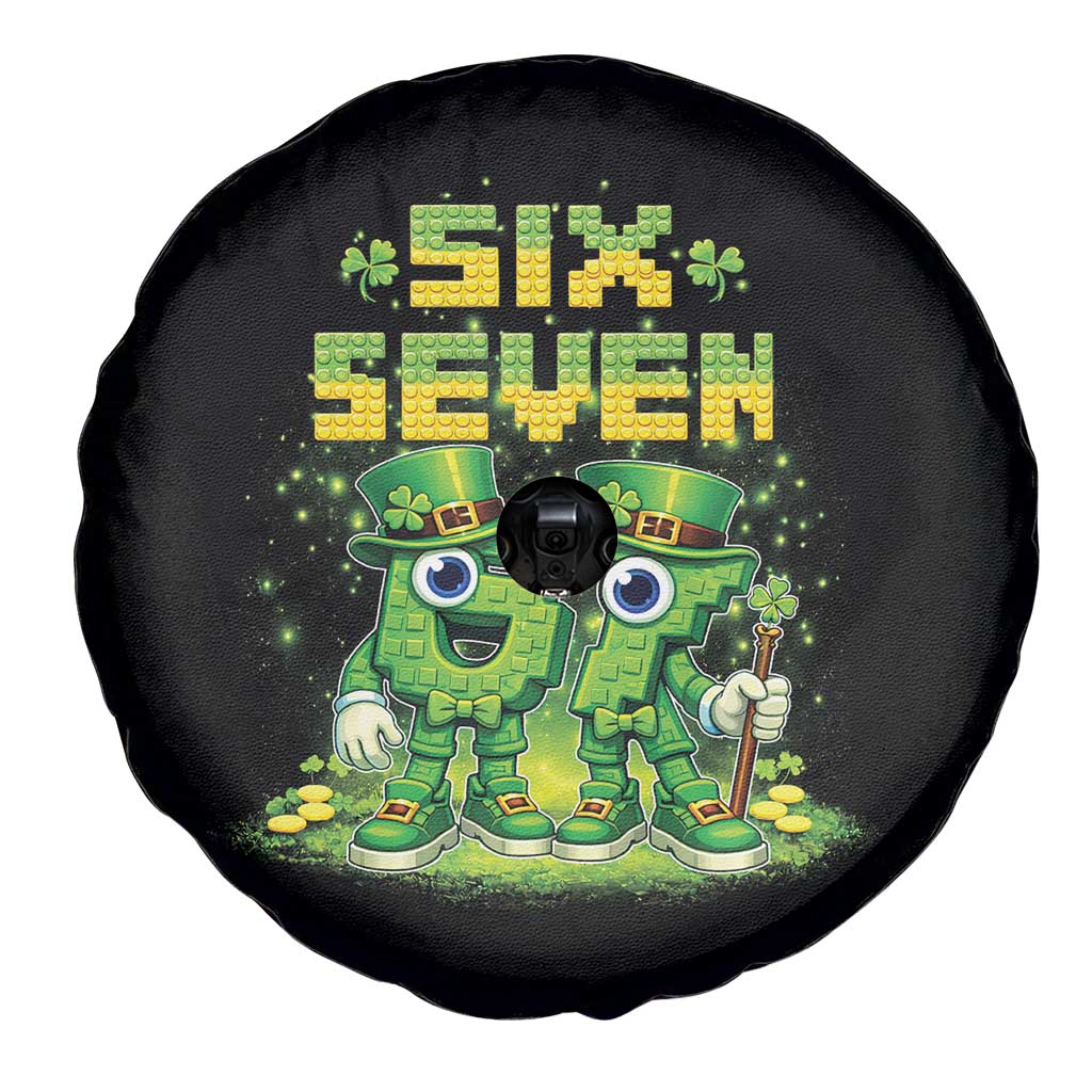 Funny Irish St Patricks Day 67 Spare Tire Cover Six Seven Brainrot Italian Gaming 6 7 Meme Gen Alpha Slang