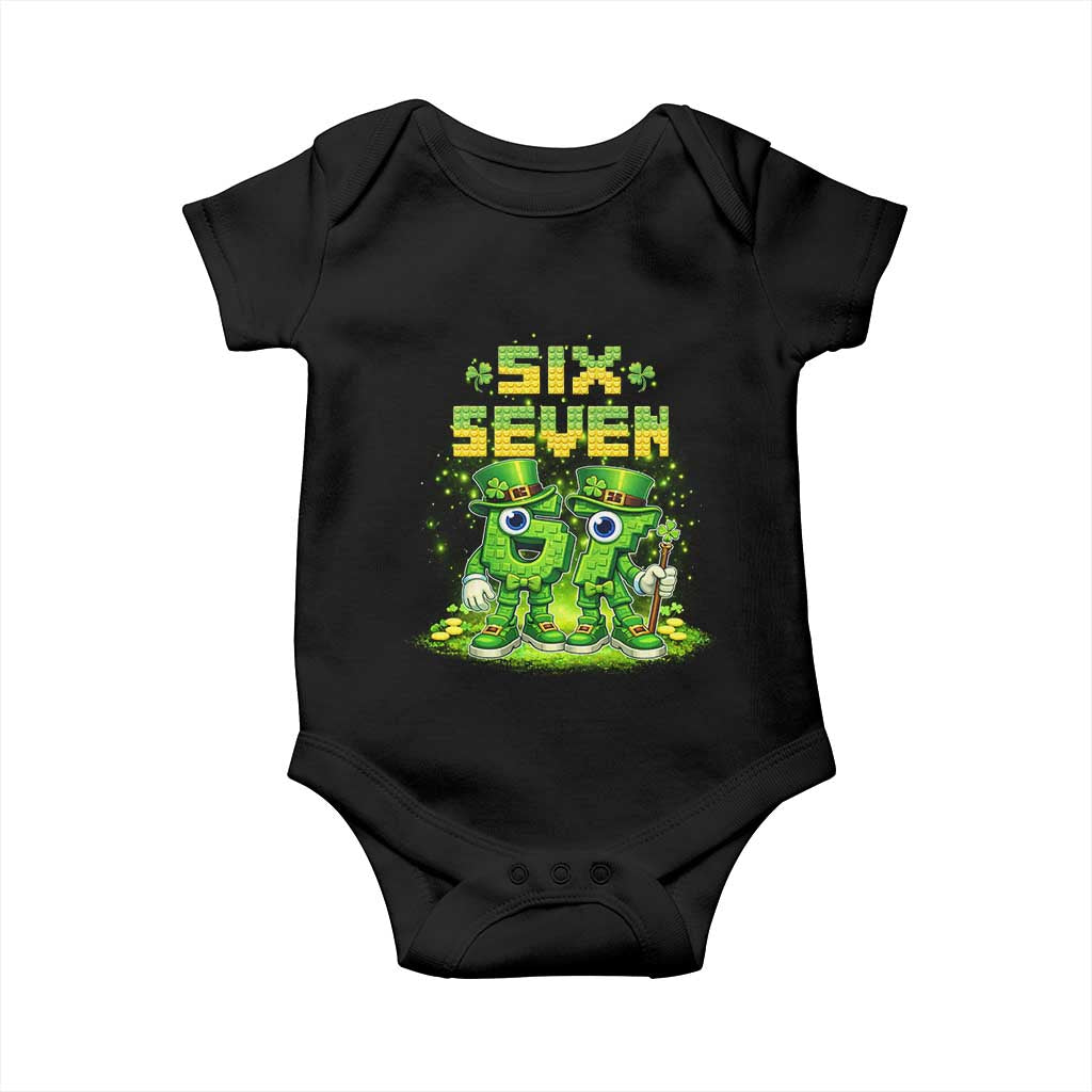 Funny Irish St Patricks Day 67 Baby Onesie Six Seven Brainrot Italian Gaming 6 7 Meme Gen Alpha Slang