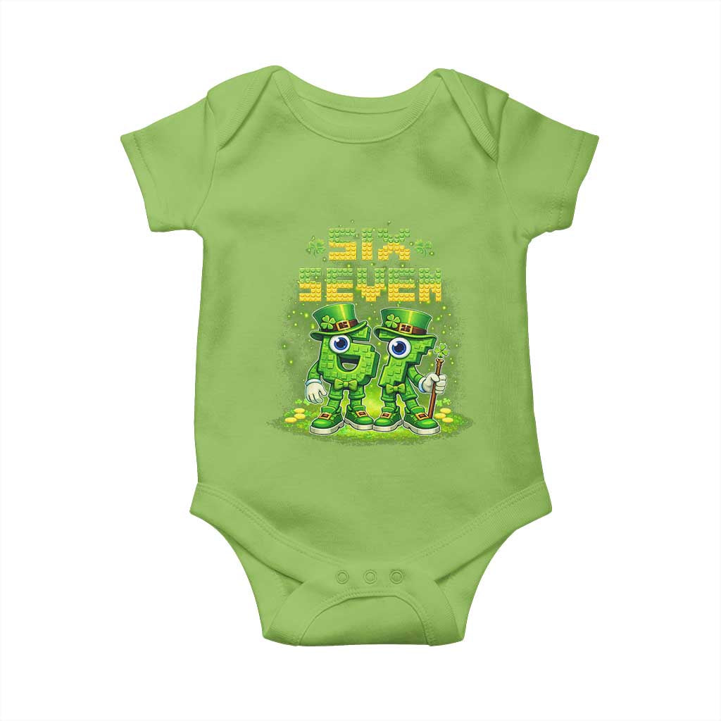 Funny Irish St Patricks Day 67 Baby Onesie Six Seven Brainrot Italian Gaming 6 7 Meme Gen Alpha Slang