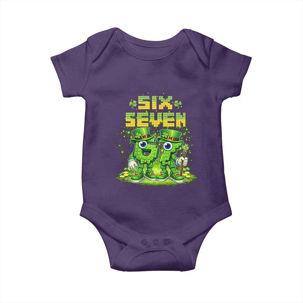Funny Irish St Patricks Day 67 Baby Onesie Six Seven Brainrot Italian Gaming 6 7 Meme Gen Alpha Slang