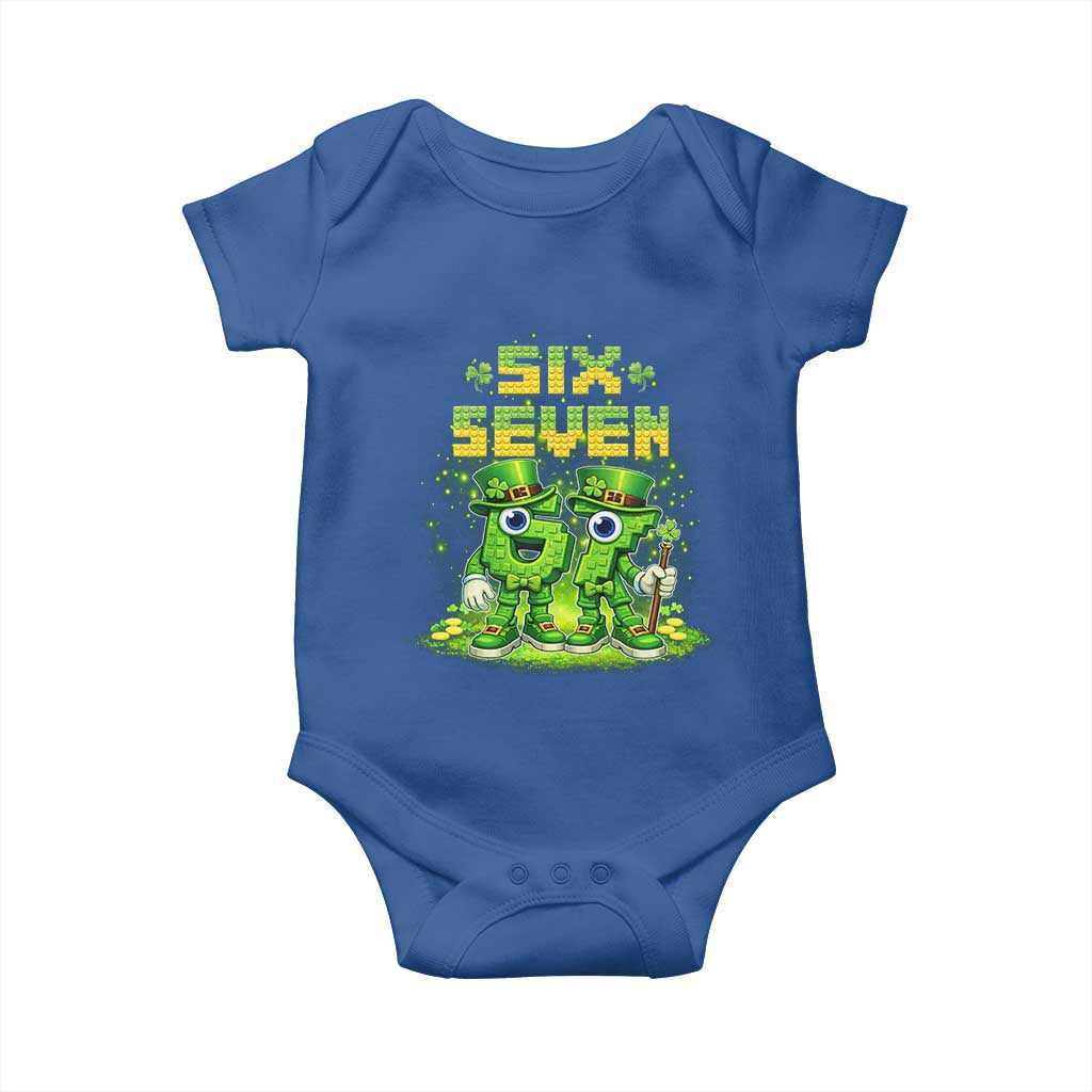Funny Irish St Patricks Day 67 Baby Onesie Six Seven Brainrot Italian Gaming 6 7 Meme Gen Alpha Slang