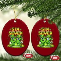 Funny Irish St Patricks Day 67 Ceramic Ornament Six Seven Brainrot Italian Gaming 6 7 Meme Gen Alpha Slang