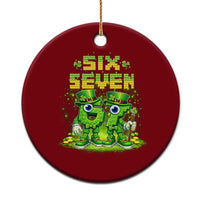Funny Irish St Patricks Day 67 Ceramic Ornament Six Seven Brainrot Italian Gaming 6 7 Meme Gen Alpha Slang