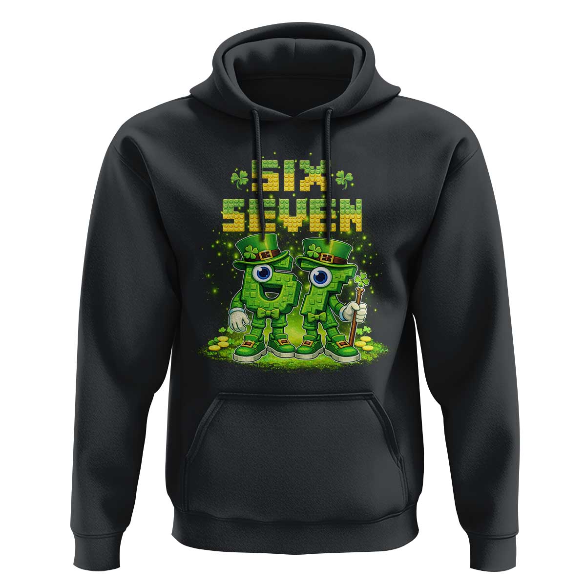 Funny Irish St Patricks Day 67 Hoodie Six Seven Brainrot Italian Gaming 6 7 Meme Gen Alpha Slang