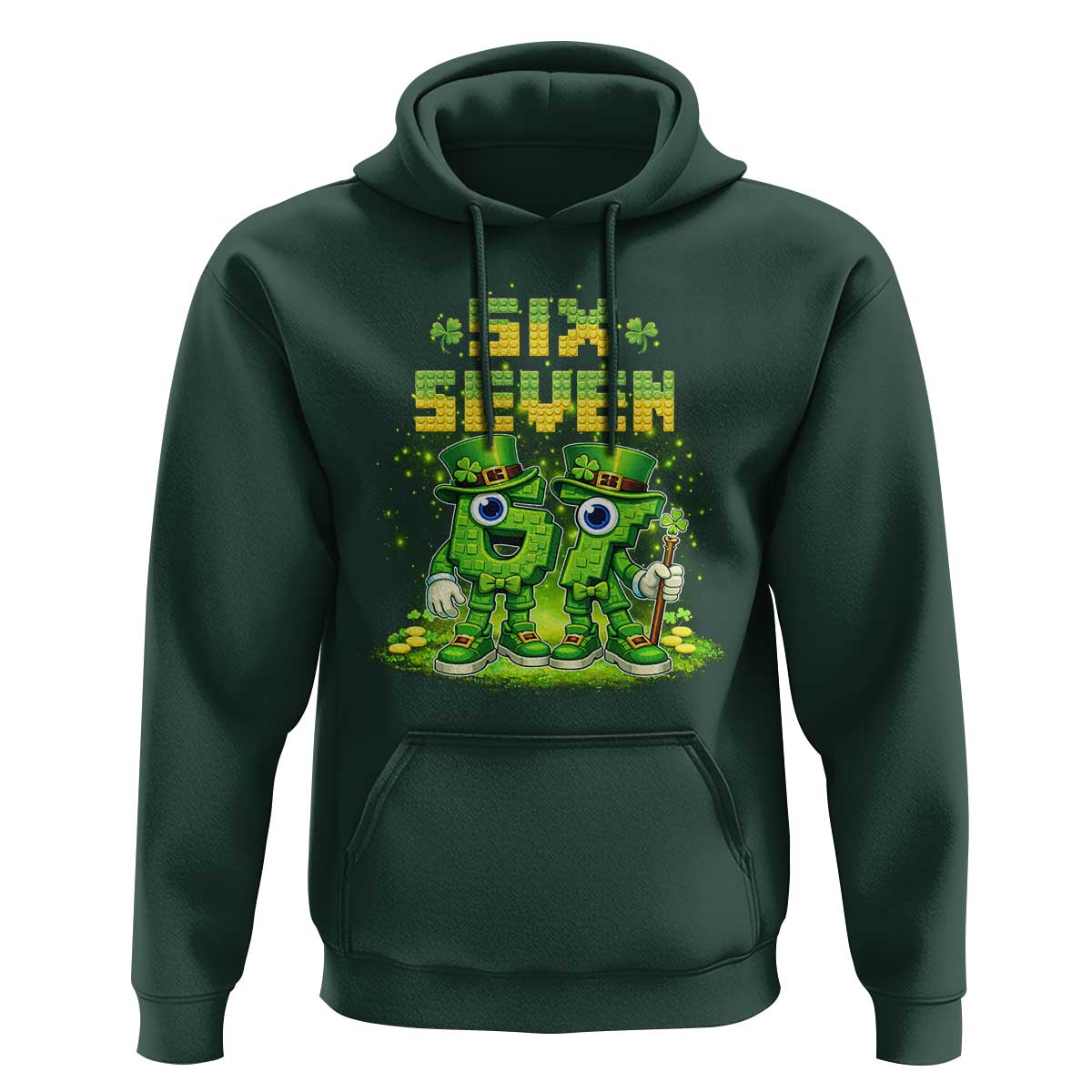 Funny Irish St Patricks Day 67 Hoodie Six Seven Brainrot Italian Gaming 6 7 Meme Gen Alpha Slang