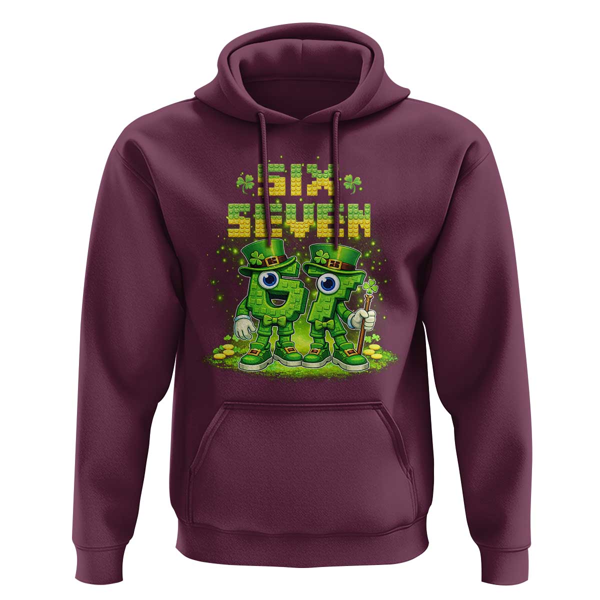 Funny Irish St Patricks Day 67 Hoodie Six Seven Brainrot Italian Gaming 6 7 Meme Gen Alpha Slang