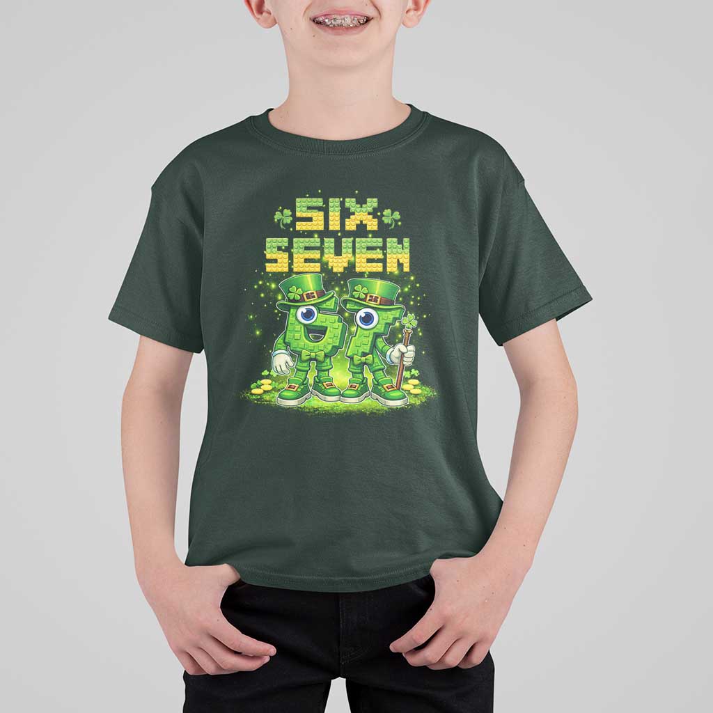 Funny Irish St Patricks Day 67 T Shirt For Kid Six Seven Brainrot Italian Gaming 6 7 Meme Gen Alpha Slang
