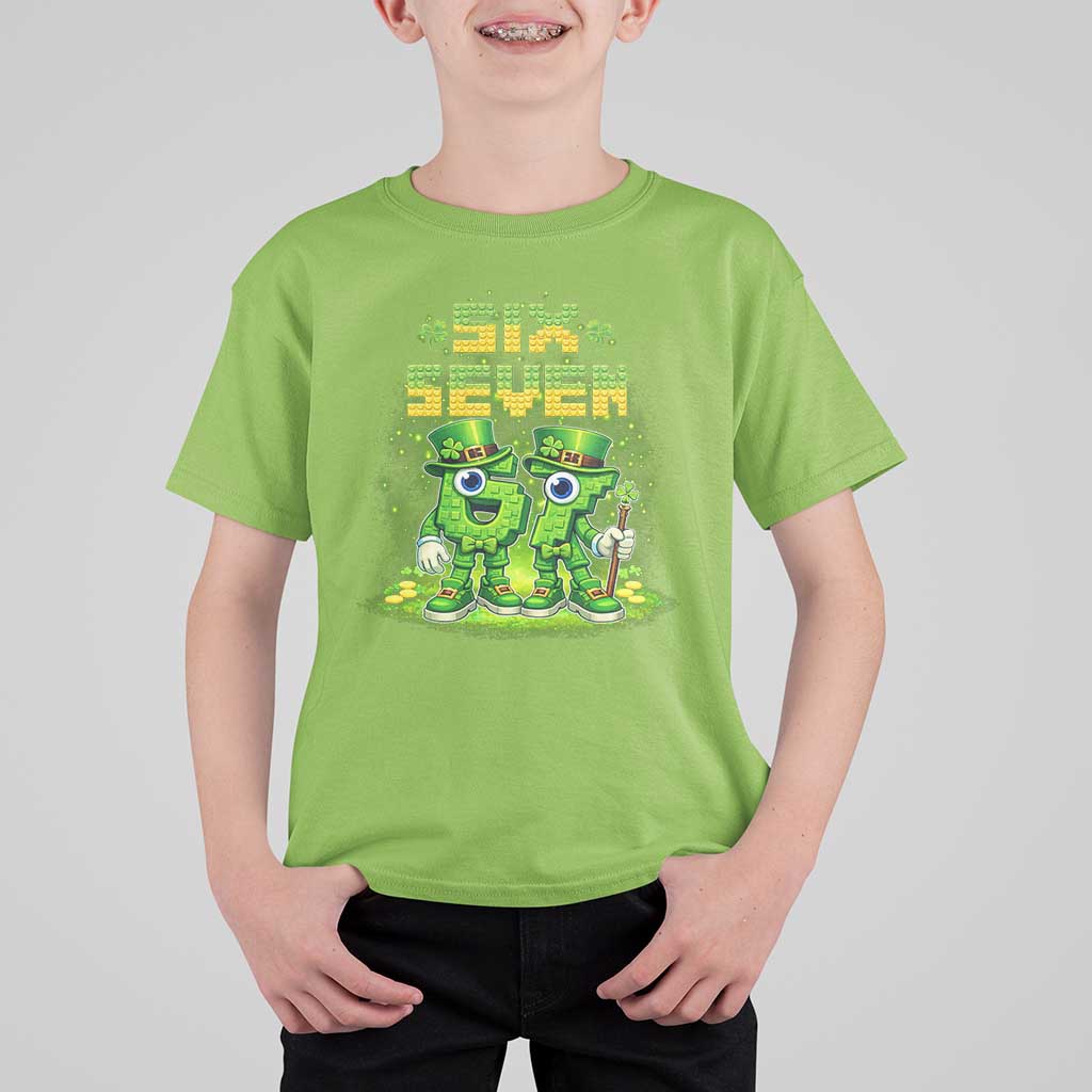 Funny Irish St Patricks Day 67 T Shirt For Kid Six Seven Brainrot Italian Gaming 6 7 Meme Gen Alpha Slang