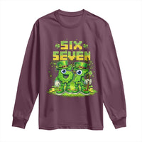 Funny Irish St Patricks Day 67 Long Sleeve Shirt Six Seven Brainrot Italian Gaming 6 7 Meme Gen Alpha Slang