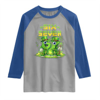 Funny Irish St Patricks Day 67 Raglan Shirt Six Seven Brainrot Italian Gaming 6 7 Meme Gen Alpha Slang