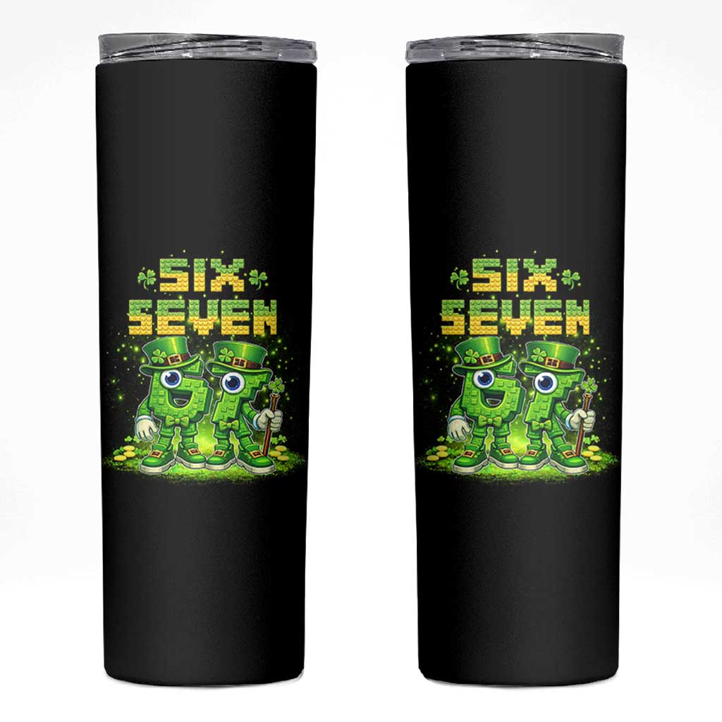 Funny Irish St Patricks Day 67 Skinny Tumbler Six Seven Brainrot Italian Gaming 6 7 Meme Gen Alpha Slang