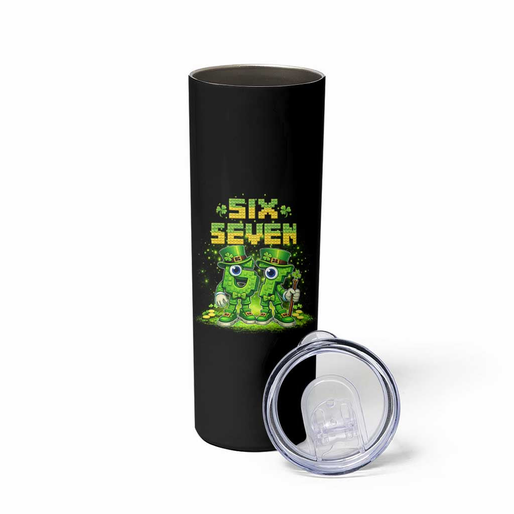 Funny Irish St Patricks Day 67 Skinny Tumbler Six Seven Brainrot Italian Gaming 6 7 Meme Gen Alpha Slang