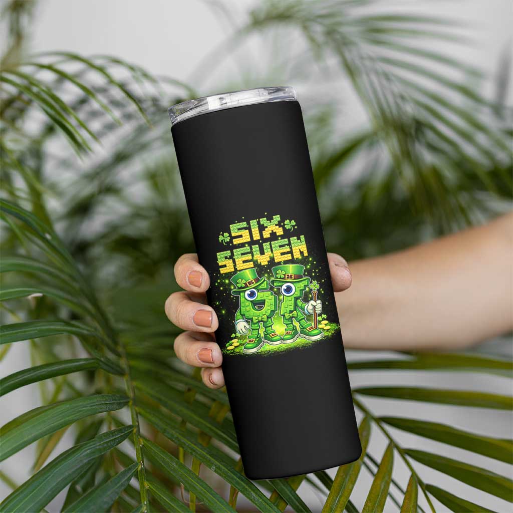 Funny Irish St Patricks Day 67 Skinny Tumbler Six Seven Brainrot Italian Gaming 6 7 Meme Gen Alpha Slang