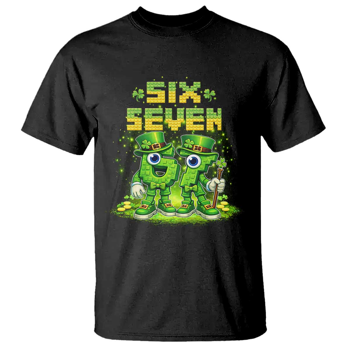 Funny Irish St Patricks Day 67 T Shirt Six Seven Brainrot Italian Gaming 6 7 Meme Gen Alpha Slang