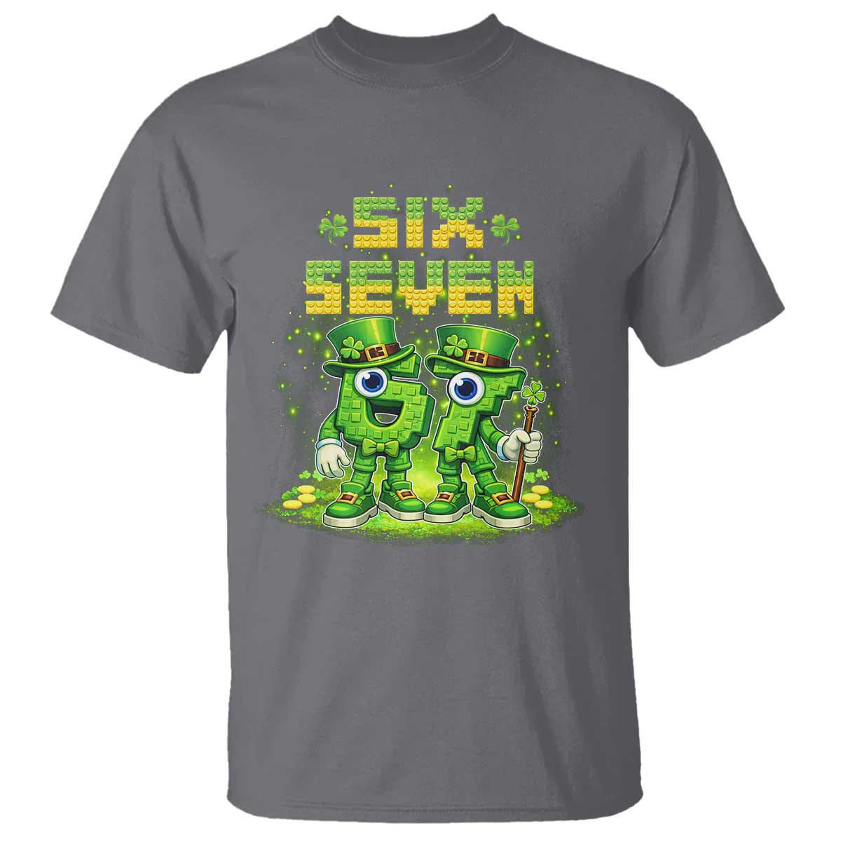 Funny Irish St Patricks Day 67 T Shirt Six Seven Brainrot Italian Gaming 6 7 Meme Gen Alpha Slang