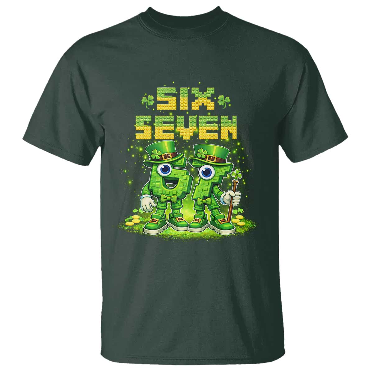 Funny Irish St Patricks Day 67 T Shirt Six Seven Brainrot Italian Gaming 6 7 Meme Gen Alpha Slang