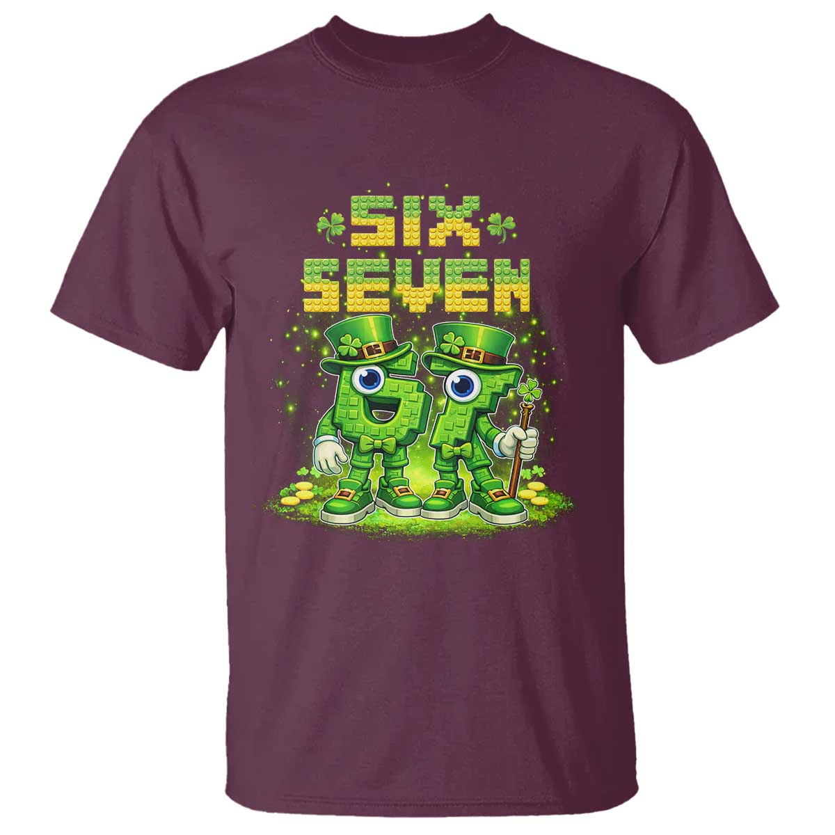 Funny Irish St Patricks Day 67 T Shirt Six Seven Brainrot Italian Gaming 6 7 Meme Gen Alpha Slang