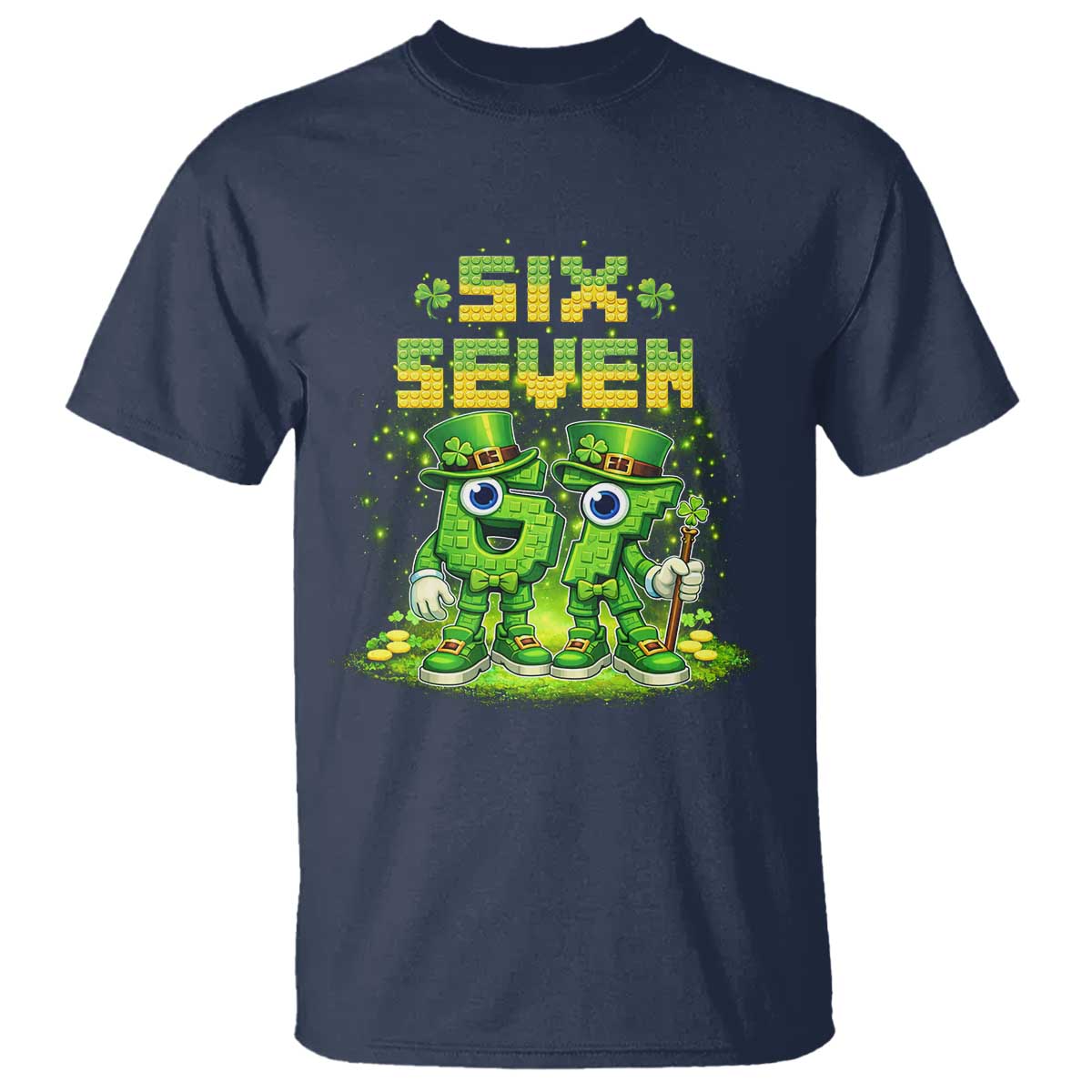 Funny Irish St Patricks Day 67 T Shirt Six Seven Brainrot Italian Gaming 6 7 Meme Gen Alpha Slang