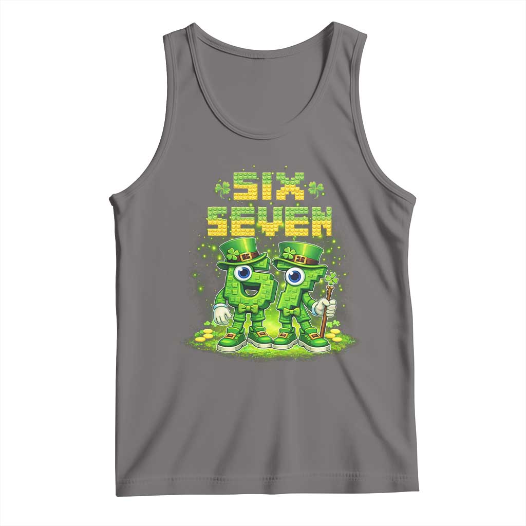 Funny Irish St Patricks Day 67 Tank Top Six Seven Brainrot Italian Gaming 6 7 Meme Gen Alpha Slang