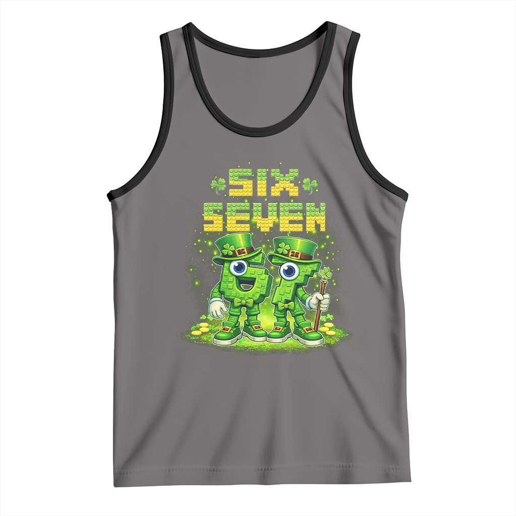 Funny Irish St Patricks Day 67 Tank Top Six Seven Brainrot Italian Gaming 6 7 Meme Gen Alpha Slang