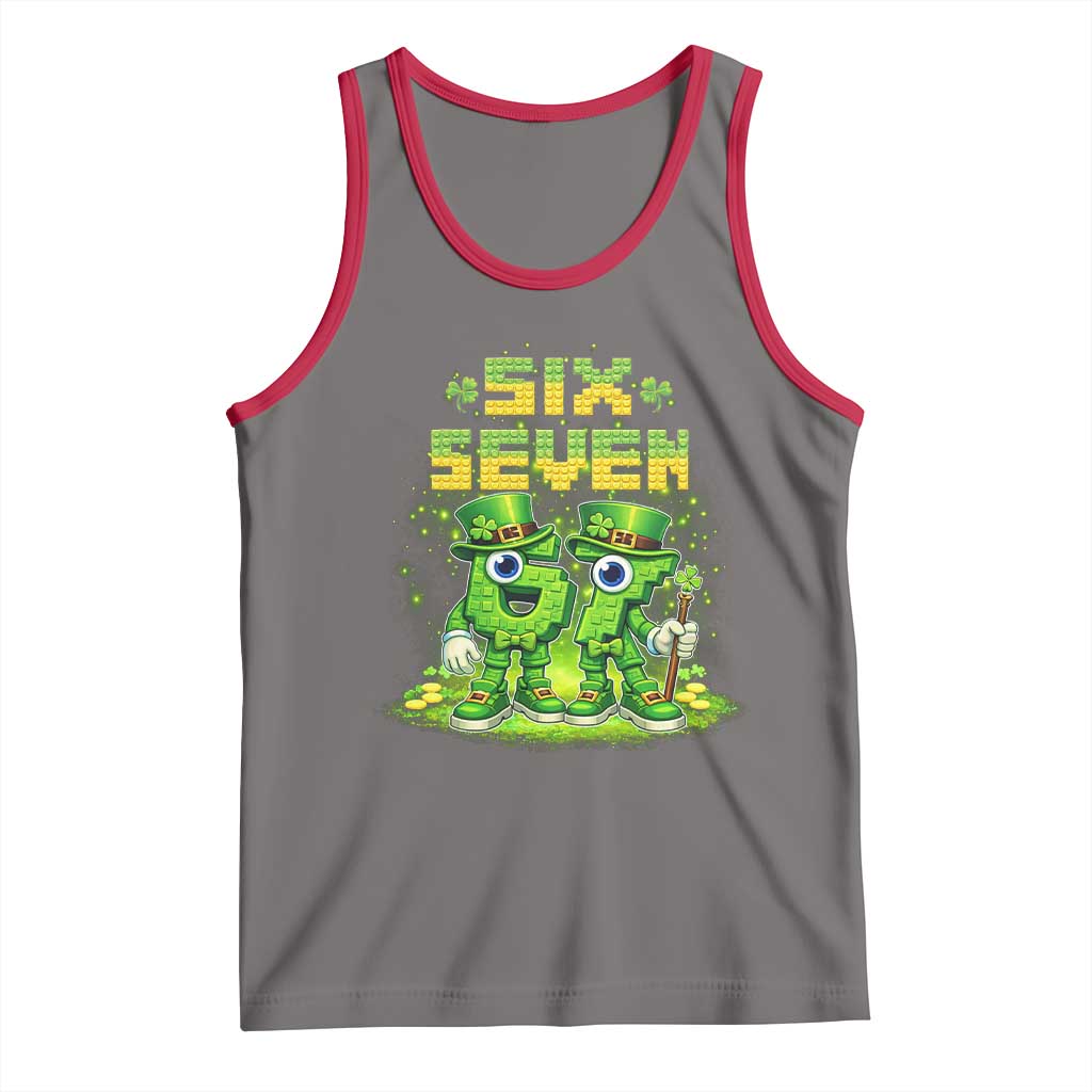 Funny Irish St Patricks Day 67 Tank Top Six Seven Brainrot Italian Gaming 6 7 Meme Gen Alpha Slang