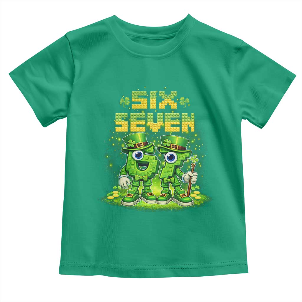 Funny Irish St Patricks Day 67 Toddler T Shirt Six Seven Brainrot Italian Gaming 6 7 Meme Gen Alpha Slang