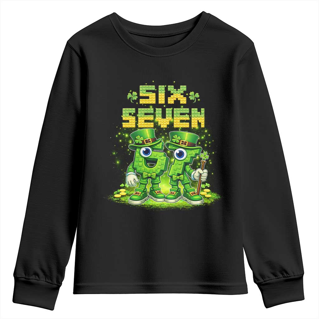 Funny Irish St Patricks Day 67 Youth Sweatshirt Six Seven Brainrot Italian Gaming 6 7 Meme Gen Alpha Slang
