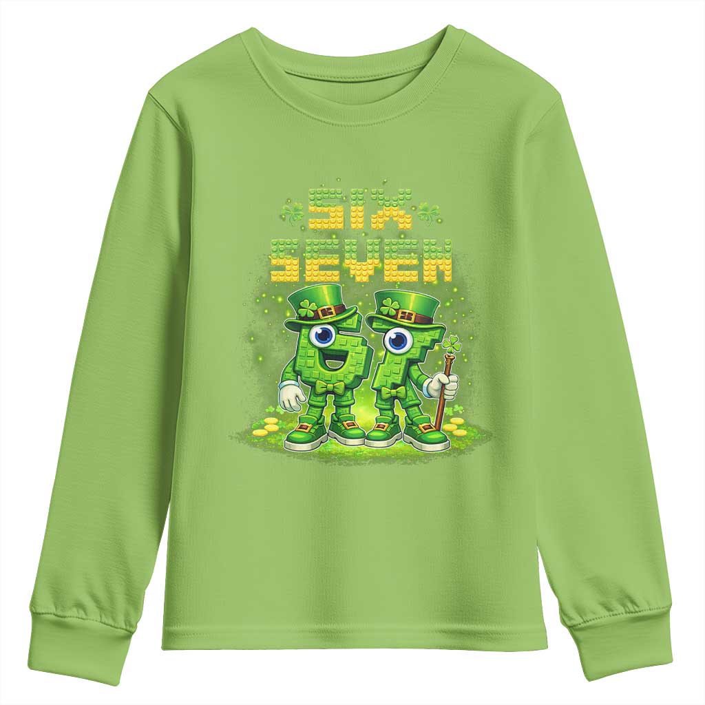 Funny Irish St Patricks Day 67 Youth Sweatshirt Six Seven Brainrot Italian Gaming 6 7 Meme Gen Alpha Slang
