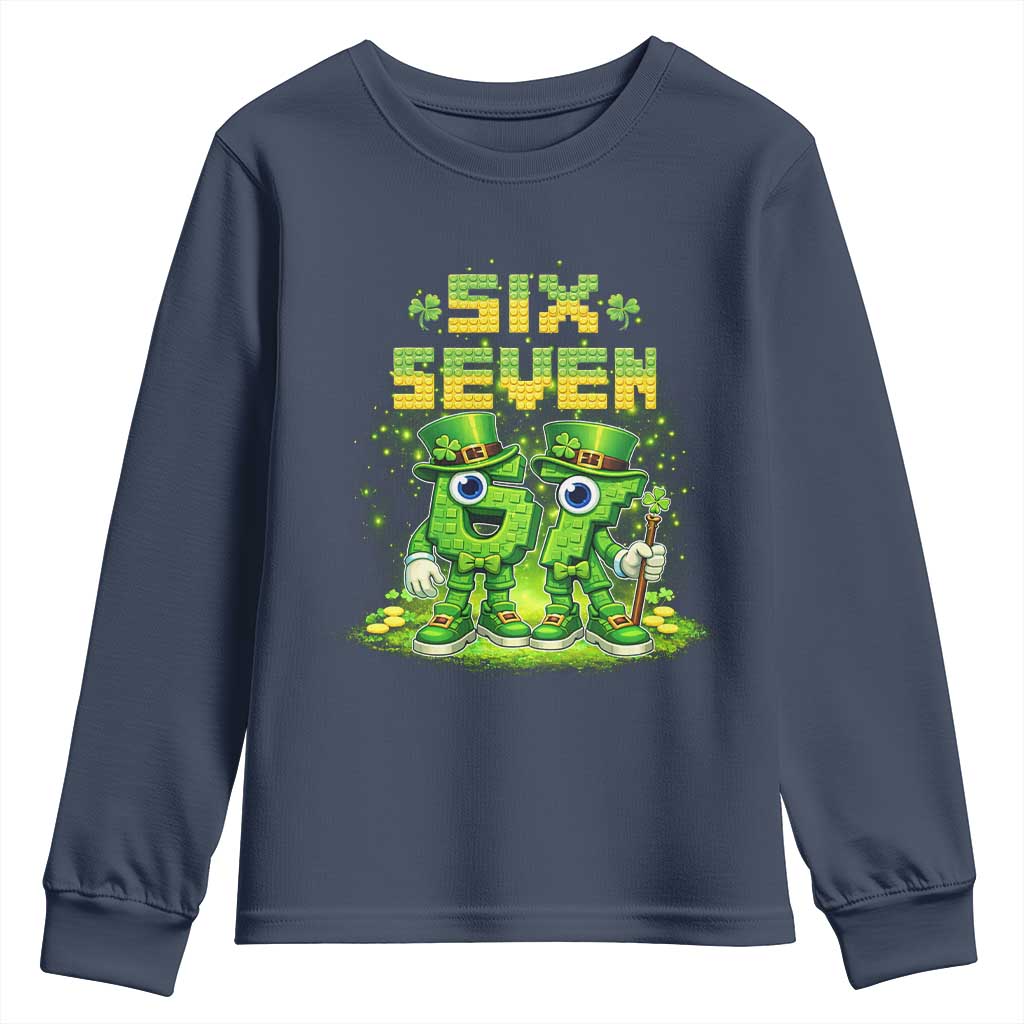 Funny Irish St Patricks Day 67 Youth Sweatshirt Six Seven Brainrot Italian Gaming 6 7 Meme Gen Alpha Slang
