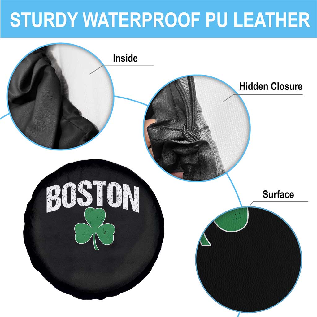 Boston Spare Tire Cover St Patricks Day Irish Green Shamrock Massachusetts