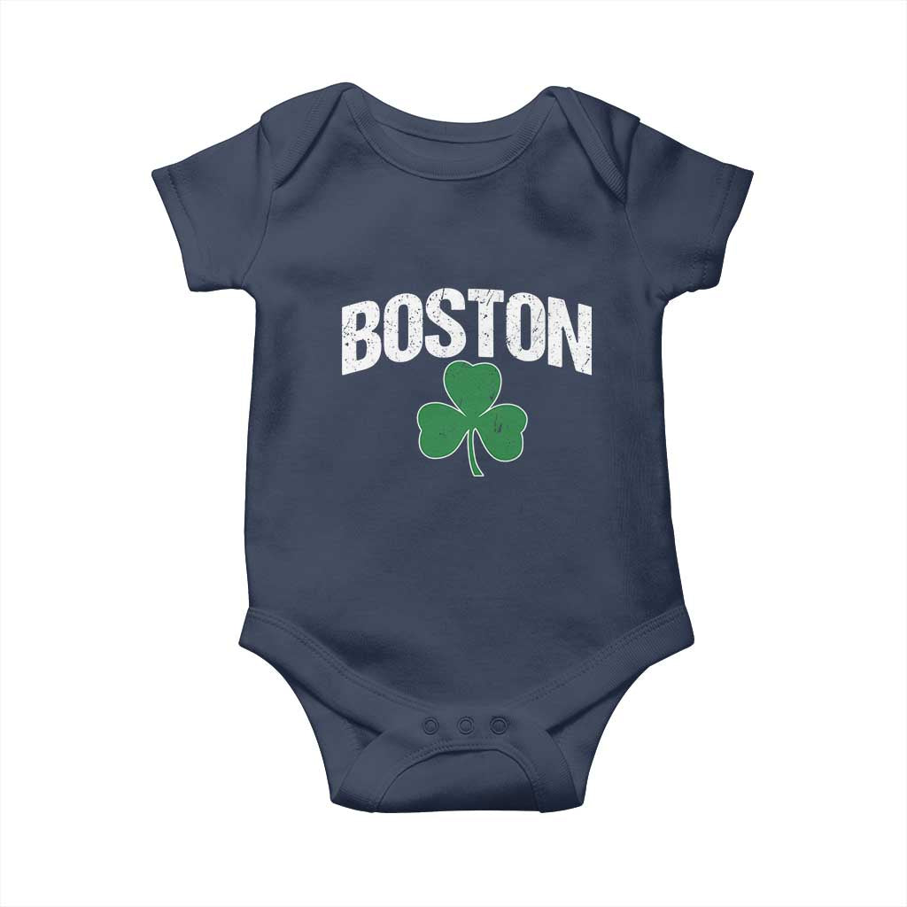 Boston Baby Onesie St Patricks Day Irish Green Shamrock Massachusetts