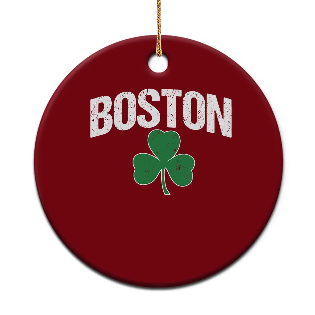 Boston Ceramic Ornament St Patricks Day Irish Green Shamrock Massachusetts