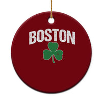 Boston Ceramic Ornament St Patricks Day Irish Green Shamrock Massachusetts