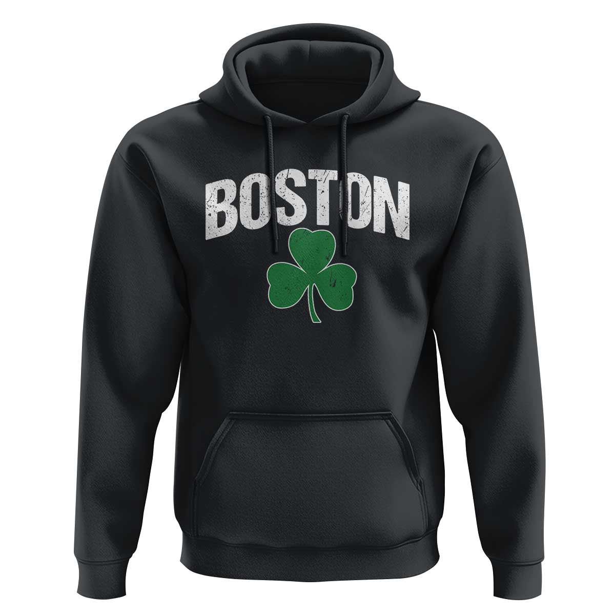 Boston Hoodie St Patricks Day Irish Green Shamrock Massachusetts