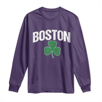 Boston Long Sleeve Shirt St Patricks Day Irish Green Shamrock Massachusetts