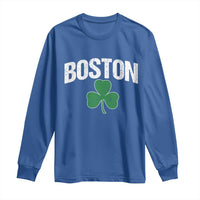 Boston Long Sleeve Shirt St Patricks Day Irish Green Shamrock Massachusetts