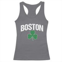 Boston Racerback Tank Top St Patricks Day Irish Green Shamrock Massachusetts