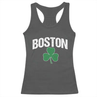 Boston Racerback Tank Top St Patricks Day Irish Green Shamrock Massachusetts