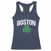 Boston Racerback Tank Top St Patricks Day Irish Green Shamrock Massachusetts
