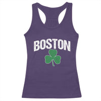 Boston Racerback Tank Top St Patricks Day Irish Green Shamrock Massachusetts