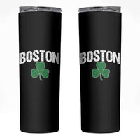 Boston Skinny Tumbler St Patricks Day Irish Green Shamrock Massachusetts