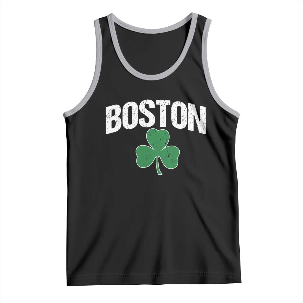 Boston Tank Top St Patricks Day Irish Green Shamrock Massachusetts
